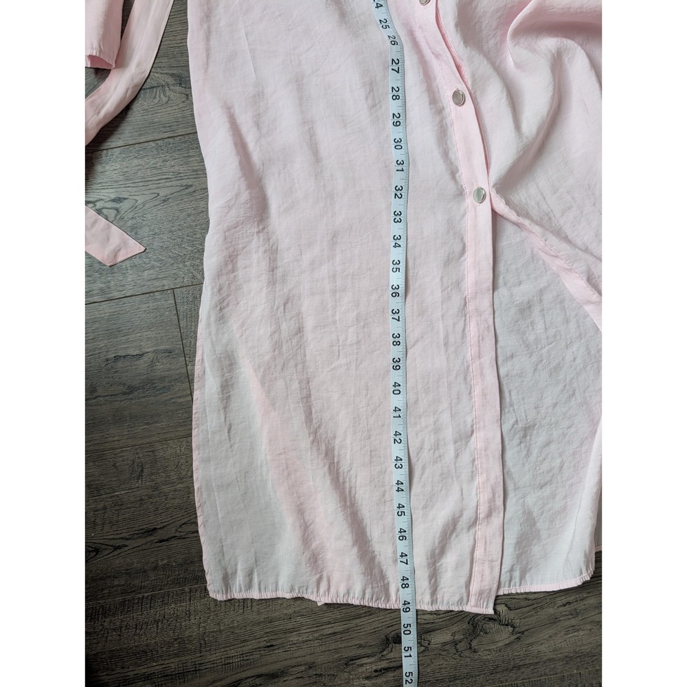 Zara Soft Pink Midi Shirt Dress with D-Ring Belt - Picture 15 of 16